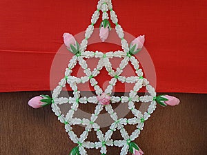 Traditional Thai wall hanging flower decoration