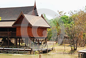 Traditional Thai wooden house