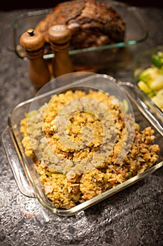 Traditional Thanksgiving or Christmas Stuffing With Bacon Bits