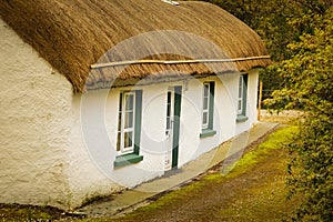 Traditional thatched cottage. county Donegal. Ireland