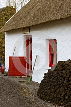 Traditional thatched cottage. Kerry. Ireland
