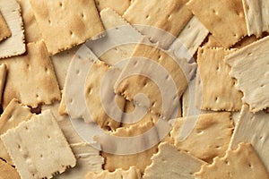 Traditional thin Italian Fornaccini crackers full frame close up