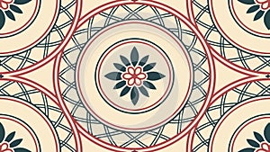 Traditional Tile Mandala Vector Pattern, vector design Generative AI