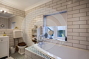 Traditional tiled bathroom