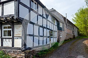 Traditional timber frame house in weobley, herefordshire, uk