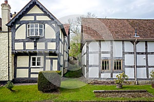 Traditional timber frame house in weobley, herefordshire, uk