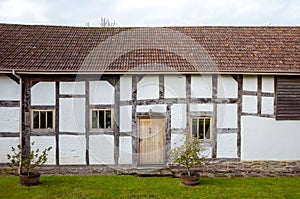 Traditional timber frame house in weobley, herefordshire, uk