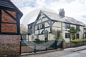 Traditional timber frame house in weobley, herefordshire, uk