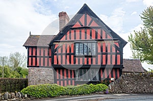 Traditional timber frame house in weobley, herefordshire, uk