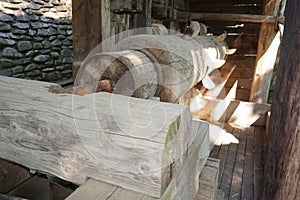 Traditional timber water-mill