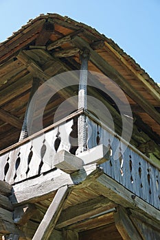 Traditional timber work detail at a rural house