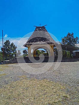 Traditional Timor-Leste sacred house in Venilale. photo