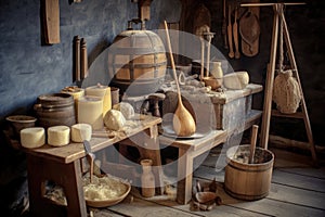 traditional tools and equipment for mountain cheesemaking
