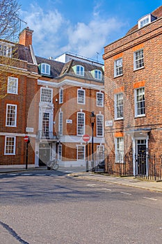 Traditional townhomes in Central London