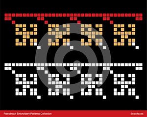 Traditional Traditional Palestinian Embroidery pattern Snowflakes.