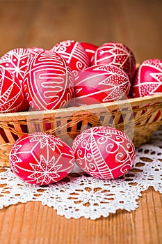 Traditional transylvanian hand written eggs