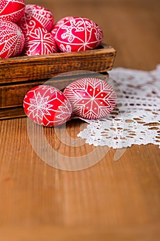 Traditional transylvanian hand written eggs