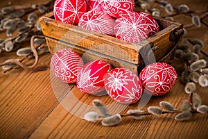 Traditional transylvanian hand written eggs