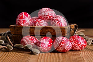 Traditional transylvanian hand written eggs photo