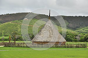 Traditional tribal house in new caledonia