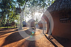 Traditional, tribal hut of Kenyan people