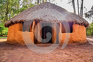 Traditional, tribal hut of Kenyan people, Nairobi, Kenya