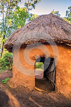 Traditional, tribal hut of Kenyan people, Nairobi, Kenya