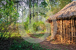 Traditional tribal Kenyan rural house, Kenya, Nairobi