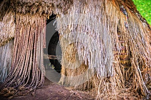 Traditional tribal Kenyan rural house, Nairobi, Kenya