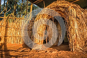 Traditional tribal Kenyan rural house, Nairobi, Kenya photo