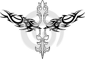 Traditional tribal tatto style ink vector download