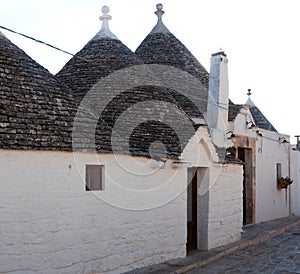 traditional trulli houses in southern Italy, Alberobello city