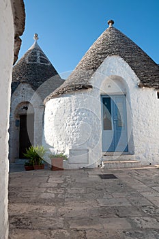 traditional trulli houses in southern Italy, Alberobello city