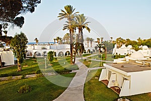 Traditional tunisian white architecture