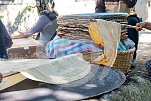 Traditional turkish bread. Also known as `yufka ekmek`