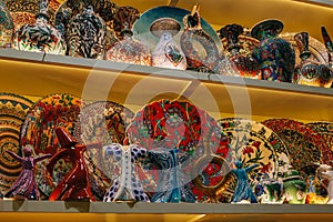 Traditional Turkish ceramics on the Grand Bazaar