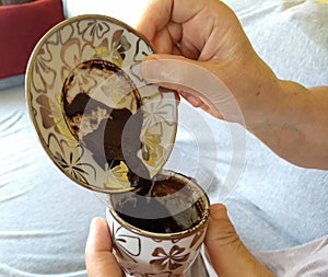Traditional turkish coffee fortune telling