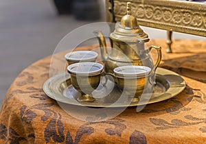 Traditional Turkish coffee pots