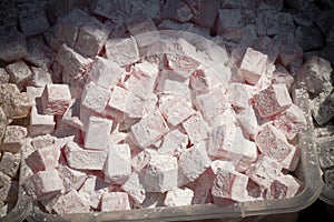 Traditional turkish delight  lokum candy