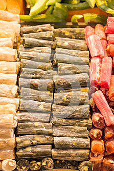Traditional turkish delight rahat lokum