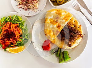 A traditional Turkish dish called Shish Kefte (Isparta sis Kofte).