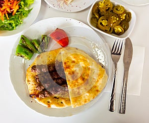 A traditional Turkish dish called Shish Kefte