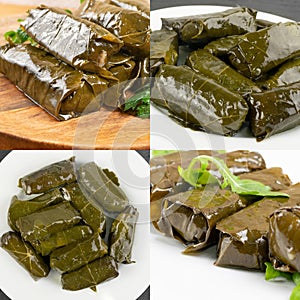 Traditional Turkish Dolma, Sarma or Dolmades Closeup