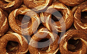 Traditional Turkish donut, called as Simit in Turkish