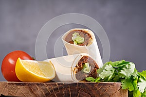 Traditional turkish food meatbal cigkofte