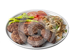 Traditional Turkish food Turkish meatballs, Turkish name Akcaabat kofte or kuru kofte