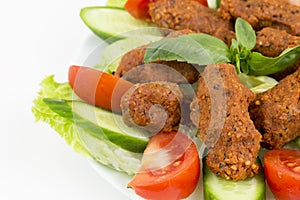 Traditional Turkish foods; bulgur kofte cig kofte