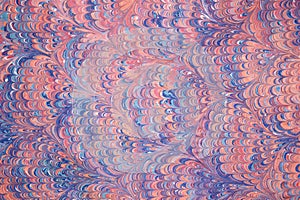 Traditional Turkish marbled paper artwork