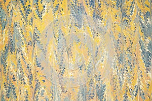 Traditional Turkish marbled paper artwork