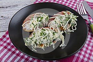 Traditional Turkish pastry pogaca with cheese filling with dill. Turkish name: Sakalli, sacakli, corek - pogaca